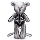 Mochila Escolar Urso Esqueleto 3D Punk de Couro - CityBag