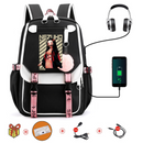Mochila Escolar Nezuko - Com Entrada de Fone de Ouvido e USB + Brindes - CityBag
