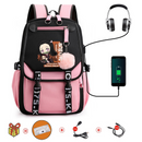 Mochila Escolar Nezuko - Com Entrada de Fone de Ouvido e USB + Brindes - CityBag