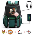 Mochila Escolar Nezuko - Com Entrada de Fone de Ouvido e USB + Brindes - CityBag