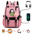 Mochila Escolar Nezuko - Com Entrada de Fone de Ouvido e USB + Brindes - CityBag