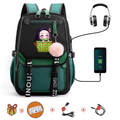Mochila Escolar Nezuko - Com Entrada de Fone de Ouvido e USB + Brindes - CityBag