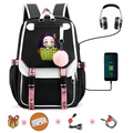 Mochila Escolar Nezuko - Com Entrada de Fone de Ouvido e USB + Brindes - CityBag