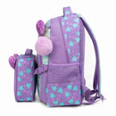 Kit Mochila Escolar Infantil com Lancheira e Estojo 3em1 Onça Roxa