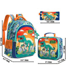 Mochila Infantil Dinossauro Kit Lancheira e Estojo