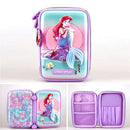 Mochila Infantil Pequena Sereia Disney com Estojo