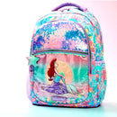 Mochila Infantil Pequena Sereia Disney com Estojo