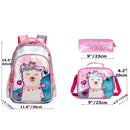 Mochila Infantil + Lancheira + Estojo Lhama