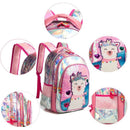 Mochila Infantil + Lancheira + Estojo Lhama