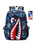 Mochila Escolar Tubarão com Porta de Carregamento USB - CityBag