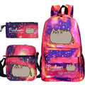 Kit Escolar Gato Pusheen - Mochila, Bolsa de Ombro e Estojo - CityBag