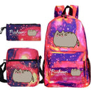 Kit Escolar Gato Pusheen - Mochila, Bolsa de Ombro e Estojo - CityBag