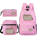 Kit Escolar Gato Pusheen - Mochila, Bolsa de Ombro e Estojo - CityBag