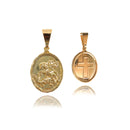 Pingente São Jorge Luxuoso Folheado Ouro 18k com 1 Ano de Garantia