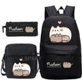 Kit Escolar Gato Pusheen - Mochila, Bolsa de Ombro e Estojo - CityBag