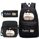 Kit Escolar Gato Pusheen - Mochila, Bolsa de Ombro e Estojo - CityBag