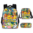 Kit Escolar 3 em 1 Pokémon: Mochila, Bolsa Térmica e Estojo