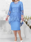 Vestido Midi Rendado Elegante