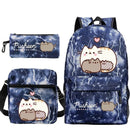 Kit Escolar Gato Pusheen - Mochila, Bolsa de Ombro e Estojo - CityBag