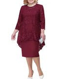 Vestido Midi Rendado Elegante