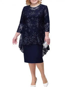 Vestido Midi Rendado Elegante