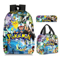 Kit Escolar 3 em 1 Pokémon: Mochila, Bolsa Térmica e Estojo