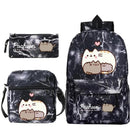 Kit Escolar Gato Pusheen - Mochila, Bolsa de Ombro e Estojo - CityBag