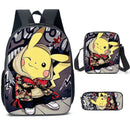 Kit Escolar 3 em 1 Pokémon: Mochila, Bolsa Térmica e Estojo