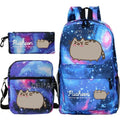 Kit Escolar Gato Pusheen - Mochila, Bolsa de Ombro e Estojo - CityBag