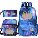 Kit Escolar Gato Pusheen - Mochila, Bolsa de Ombro e Estojo - CityBag