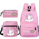 Kit Escolar Gato Pusheen - Mochila, Bolsa de Ombro e Estojo - CityBag