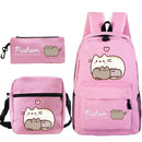 Kit Escolar Gato Pusheen - Mochila, Bolsa de Ombro e Estojo - CityBag