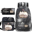 Kit Escolar Gato Pusheen - Mochila, Bolsa de Ombro e Estojo - CityBag