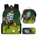 Kit Escolar Infantil 3 Peças do Cristiano Ronaldo: Mochila, Bolsa de Ombro e Estojo