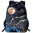 Mochila Escolar com Estampa de Lobo - CityBag