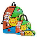 Kit Escolar 3 em 1 Pokémon: Mochila, Bolsa Térmica e Estojo