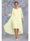 Vestido Rendado Elegante Creme