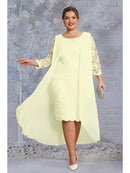 Vestido Rendado Elegante Creme