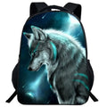 Mochila Escolar com Estampa de Lobo - CityBag