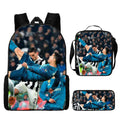 Kit Escolar Infantil 3 Peças do Cristiano Ronaldo: Mochila, Bolsa de Ombro e Estojo
