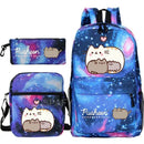 Kit Escolar Gato Pusheen - Mochila, Bolsa de Ombro e Estojo - CityBag
