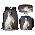 Kit Escolar de Gato 3 Peças: Mochila, Lancheira e Estojo