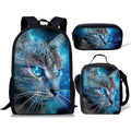 Kit Escolar de Gato 3 Peças: Mochila, Lancheira e Estojo