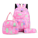 Conjunto Fashion 3 em 1: Mochila Escolar,  Lancheira e Estojo
