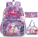 Kit Escolar com 3 Peças: Mochila, Lancheira e Estojo