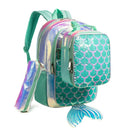 Kit Escolar com 3 Peças: Mochila Sereia, Bolsa e Estojo