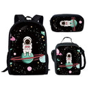 Kit Escolar com Estampa de Astronauta 3D: Mochila, Lancheira e Estojo