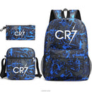 Kit Escolar do Cristiano Ronaldo Com 3 Peças: Mochila, Bolsa de Ombro e Estojo