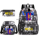 Kit Escolar do Messi Com 3 Peças - Mochila, Bolsa de Ombro e Estojo