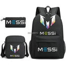 Kit Escolar do Messi Com 3 Peças - Mochila, Bolsa de Ombro e Estojo